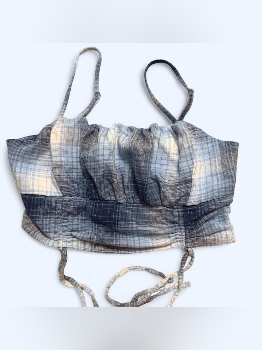 Plaid Blue Crop Top Aeropostale